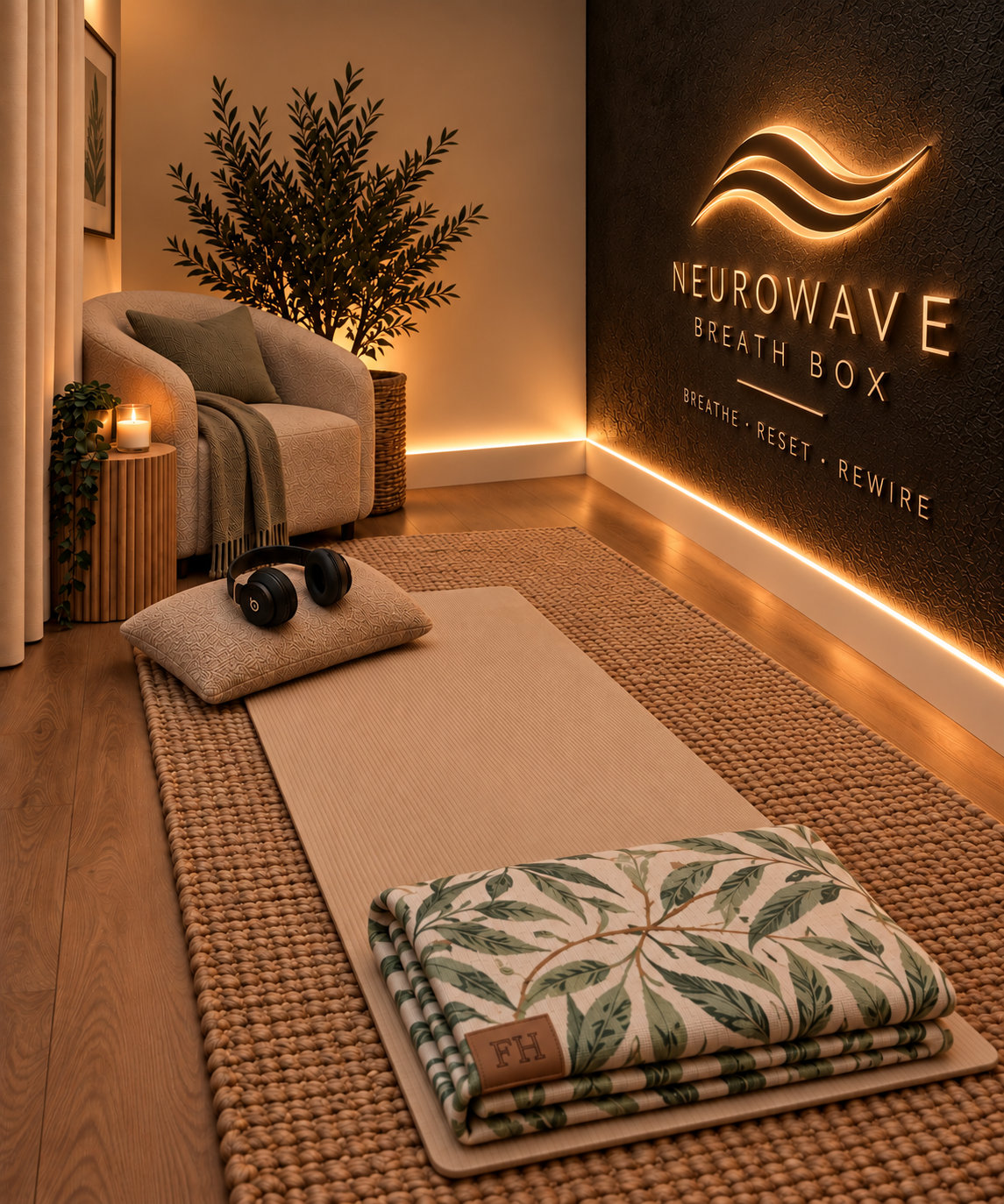 Inside the NeuroWave Breath Box studio